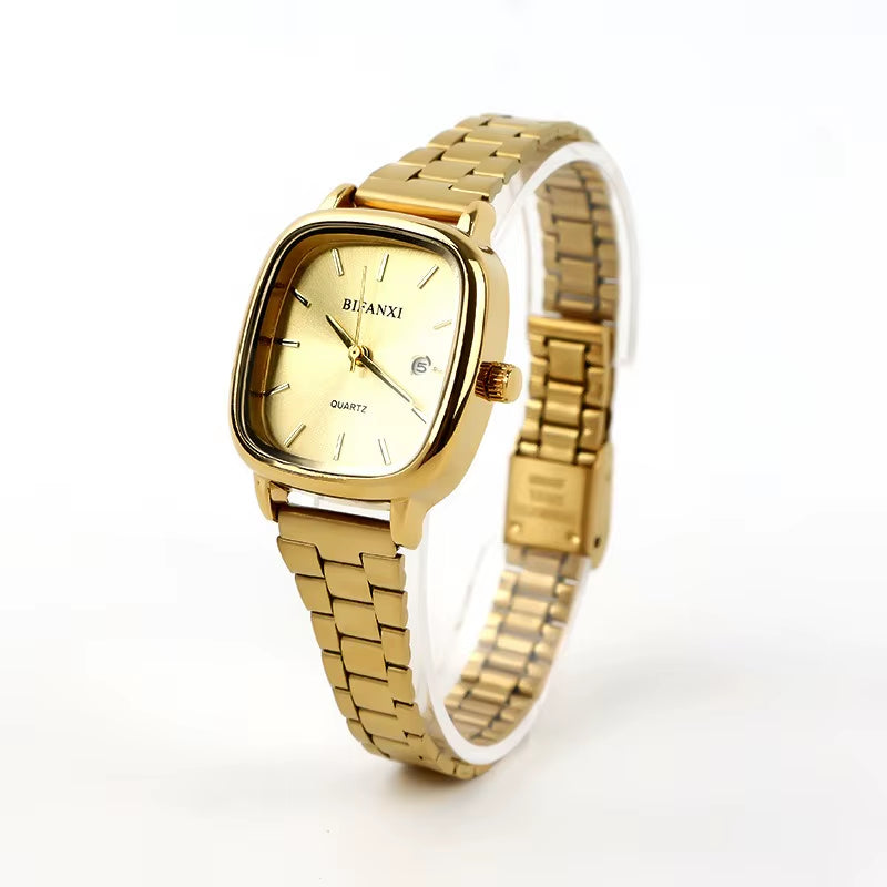 Luxury Quartz Watches for Couples - Elegant Calendar Timepieces for Men and Women