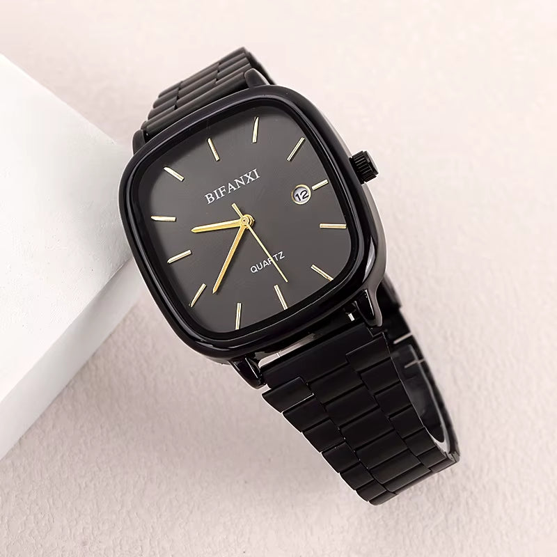 Luxury Quartz Watches for Couples - Elegant Calendar Timepieces for Men and Women