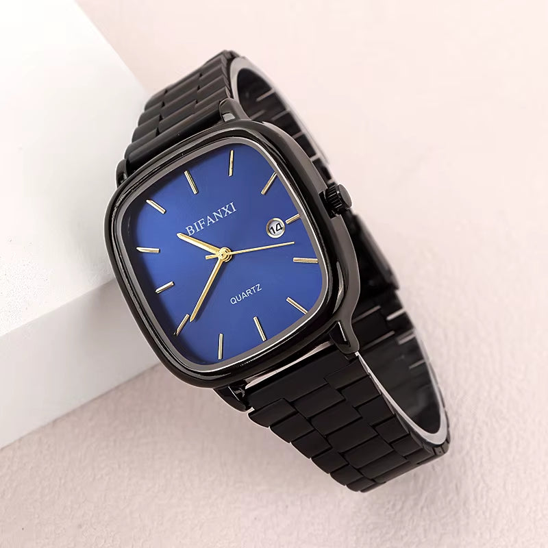 Luxury Quartz Watches for Couples - Elegant Calendar Timepieces for Men and Women