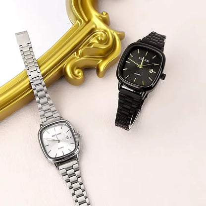 Luxury Quartz Watches for Couples - Elegant Calendar Timepieces for Men and Women