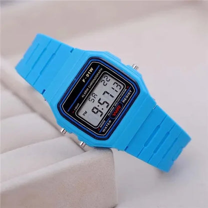 Luxury Retro Square Digital Watches for Men and Women - Rose Gold and Silver Ladies Wristwatches