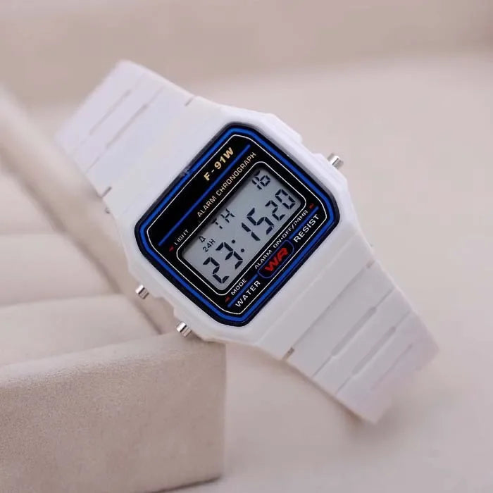 Luxury Retro Square Digital Watches for Men and Women - Rose Gold and Silver Ladies Wristwatches