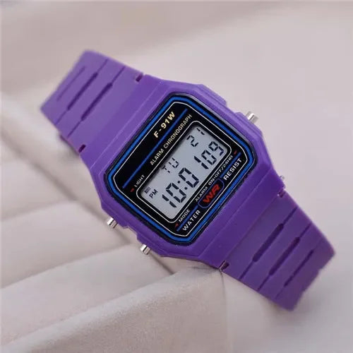 Luxury Retro Square Digital Watches for Men and Women - Rose Gold and Silver Ladies Wristwatches