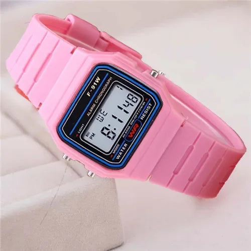 Luxury Retro Square Digital Watches for Men and Women - Rose Gold and Silver Ladies Wristwatches